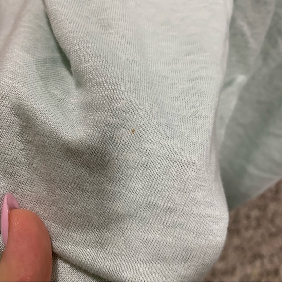 Nordstrom 100% Linen Green Short Sleeve T-Shirt with Pocket - Size 2X - Picture 5 of 5